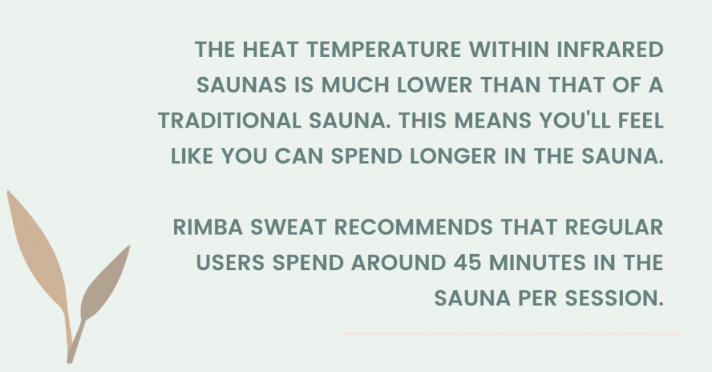 duration of an infrared sauna