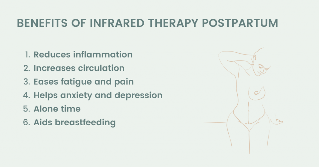 Benefits of infrared postpartum