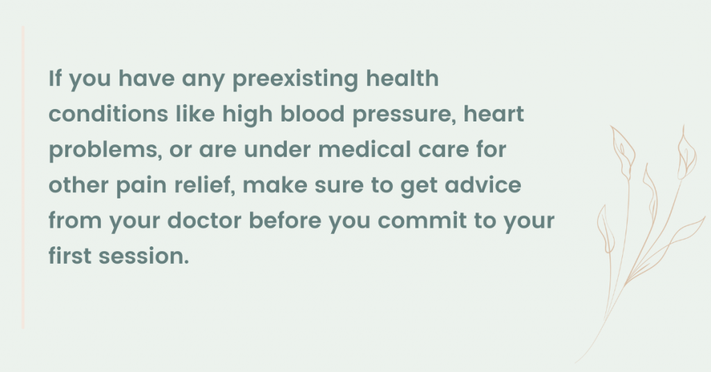 seek advice form your doctor if you have a blood condition before trying an infrared sauna