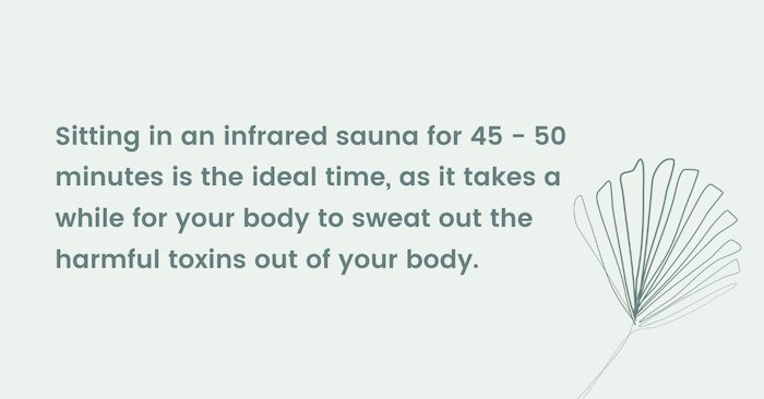 infrared sauna usage time